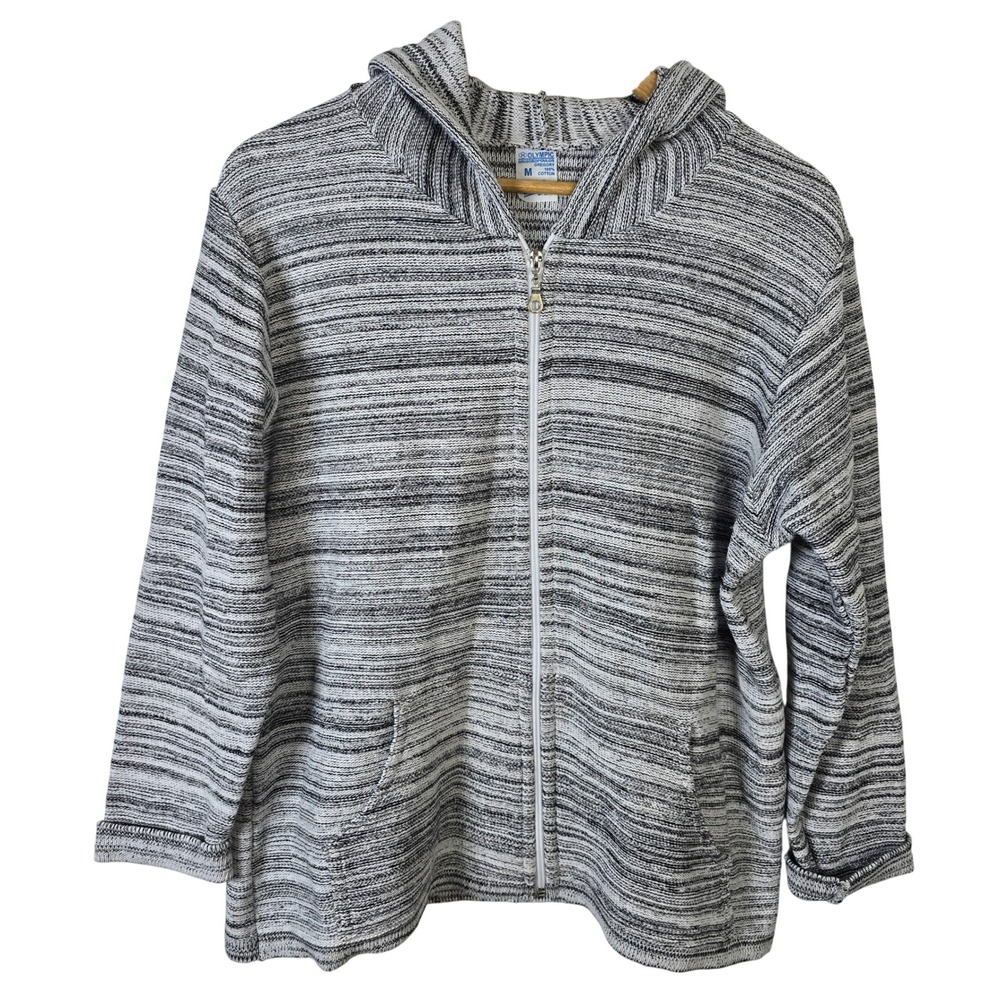 Olympic Grigoropoulos Gregory Mens‎ M Cotton Striped Zip Hoodie Made in Greece